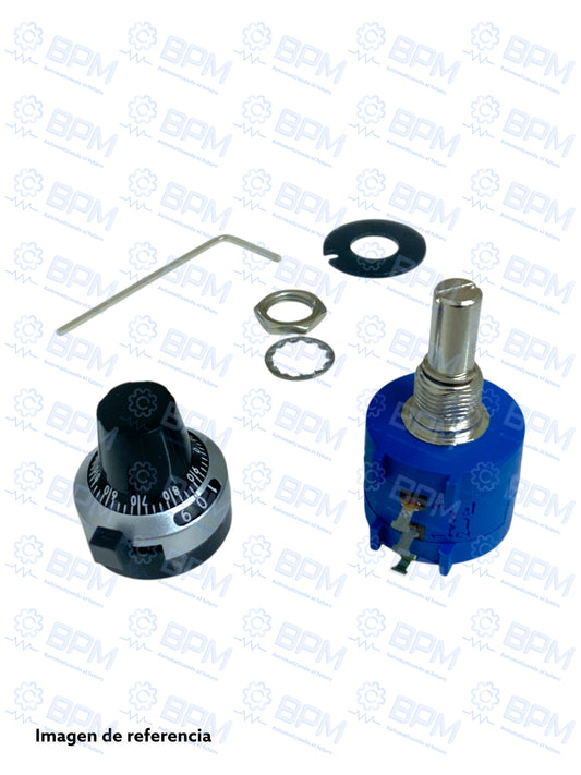 Potenciómetro con Perilla 10k Ohm 10 vueltas
