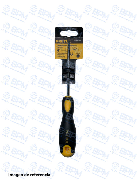 Desarmador cabinet 3/16 x 4" PRETUL