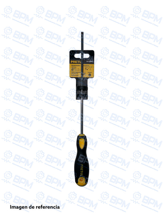 Desarmador cabinet 3/16 x 8" PRETUL