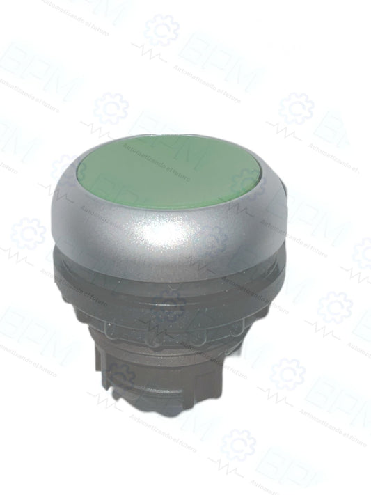 Boton rasante verde C/retorno M22-D-G