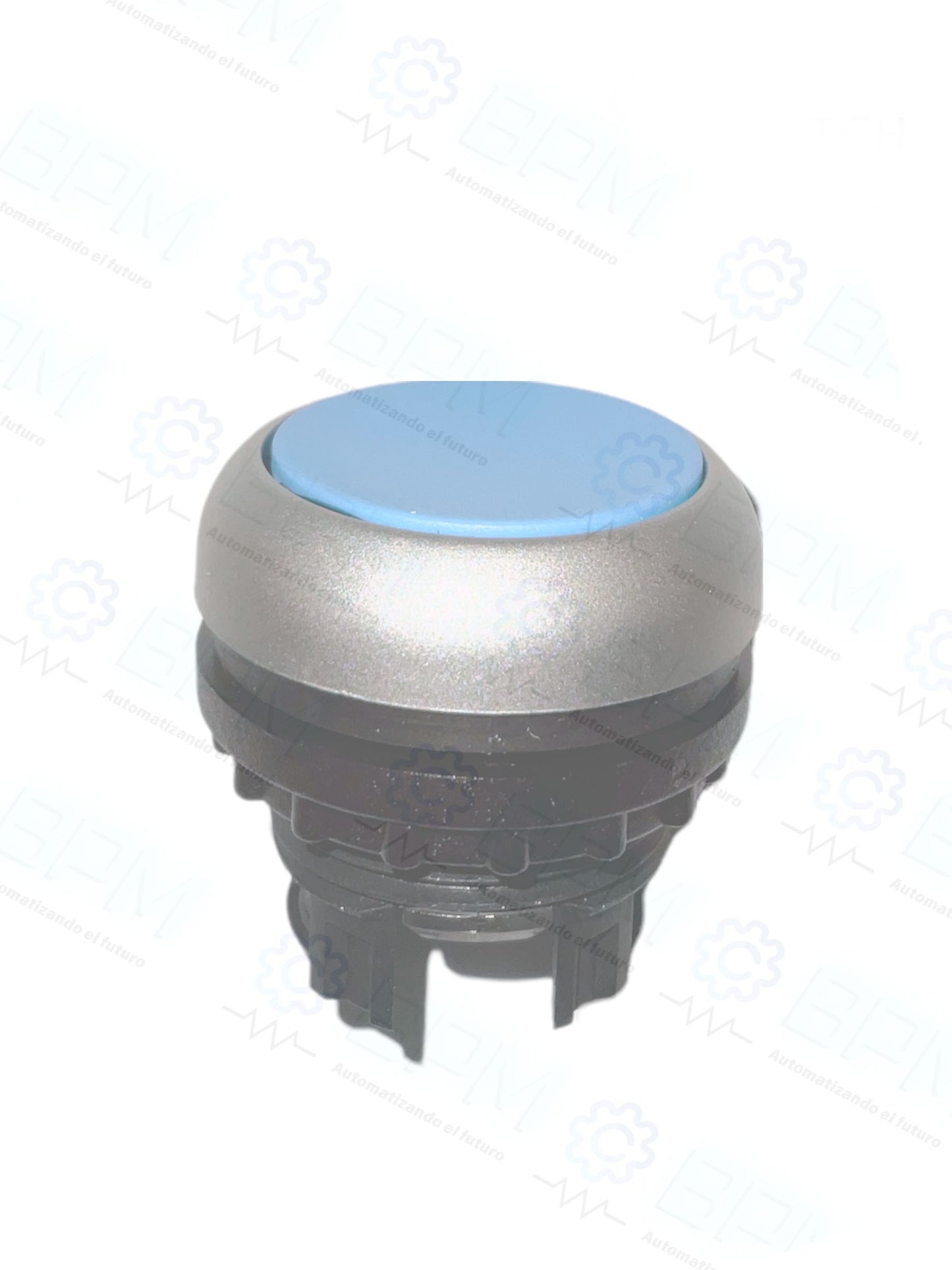 Botón azul C/retorno M22-D-B