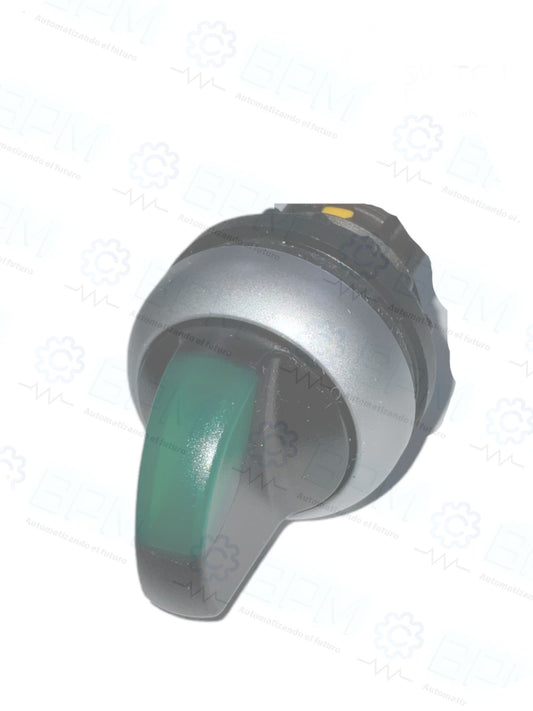Selector ON-OFF-ON verde M22-WLK3-G