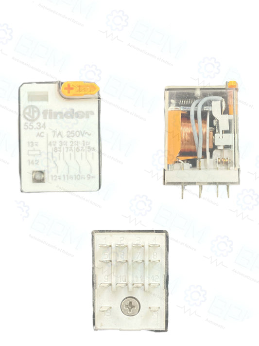 Relevador tipo industrial 4CC 24Vac