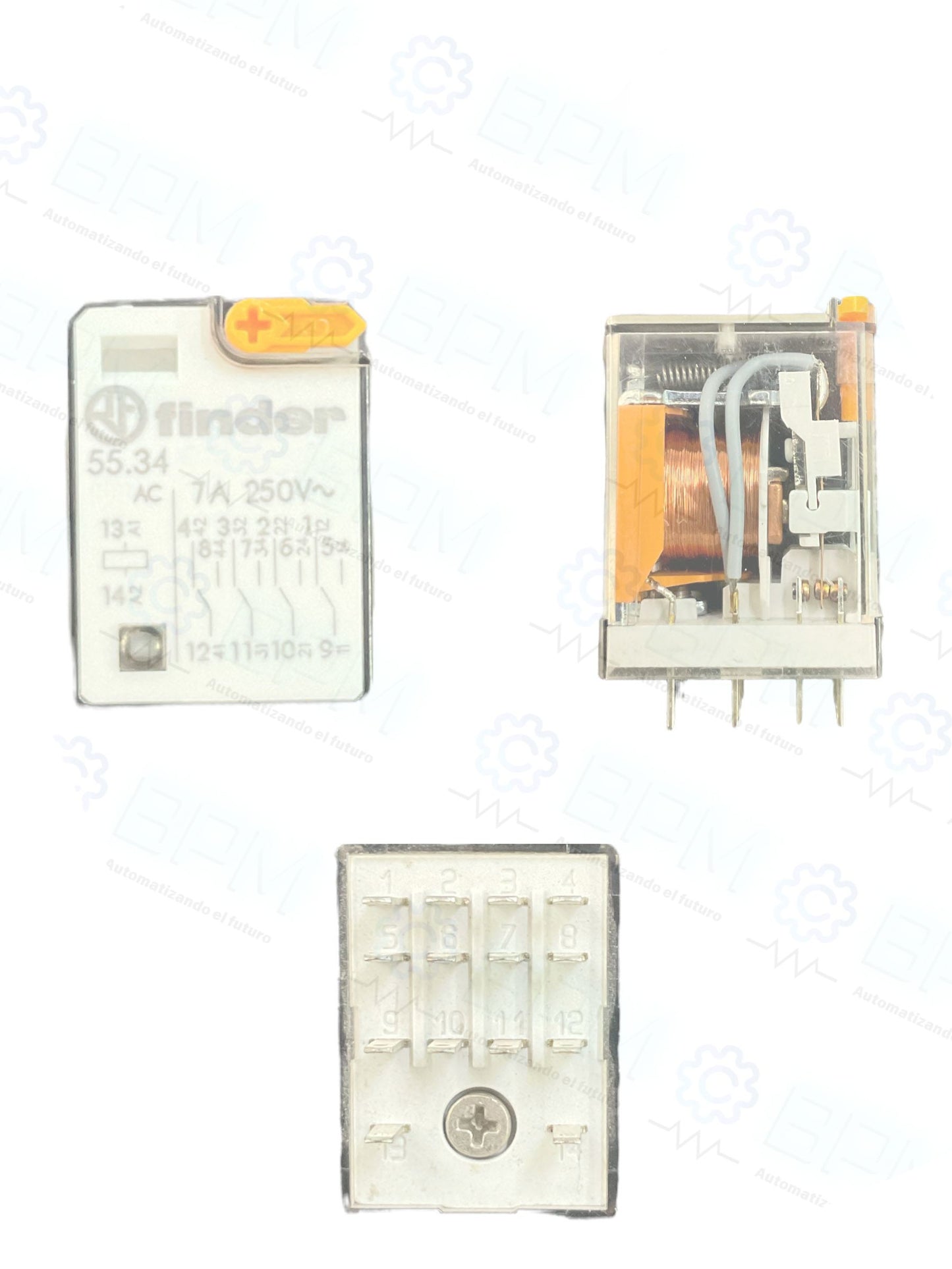 Relevador tipo industrial 4CC 12Vac