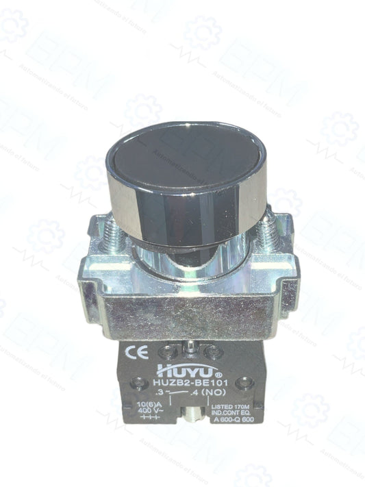 Botón negro c/retorno BA21
