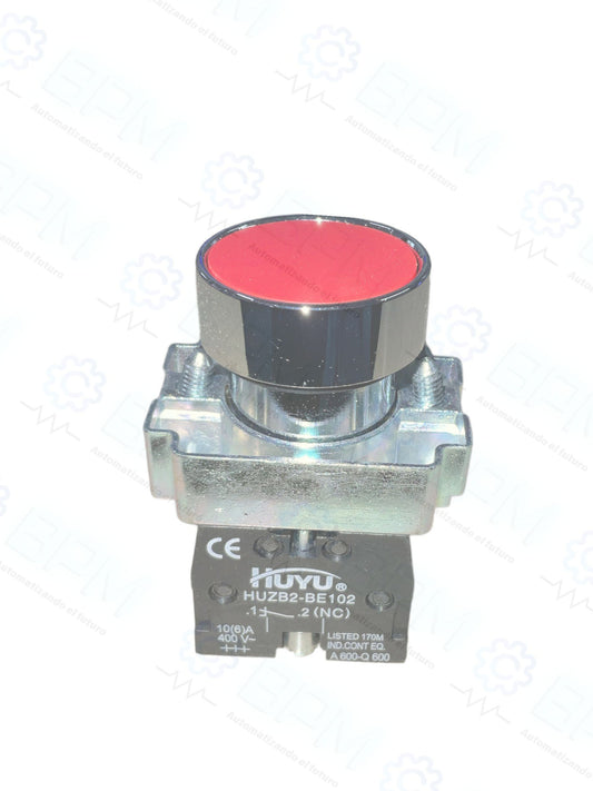 Botón rojo c/retorno BA41