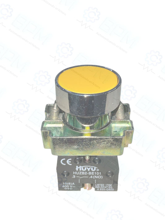 Botón amarillo c/retorno BA51