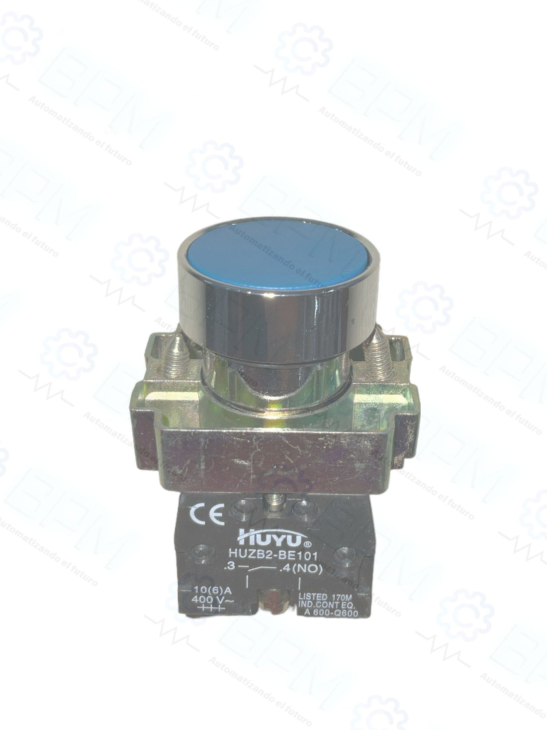 Botón azul c/retorno BA61 – Border Power & Motion