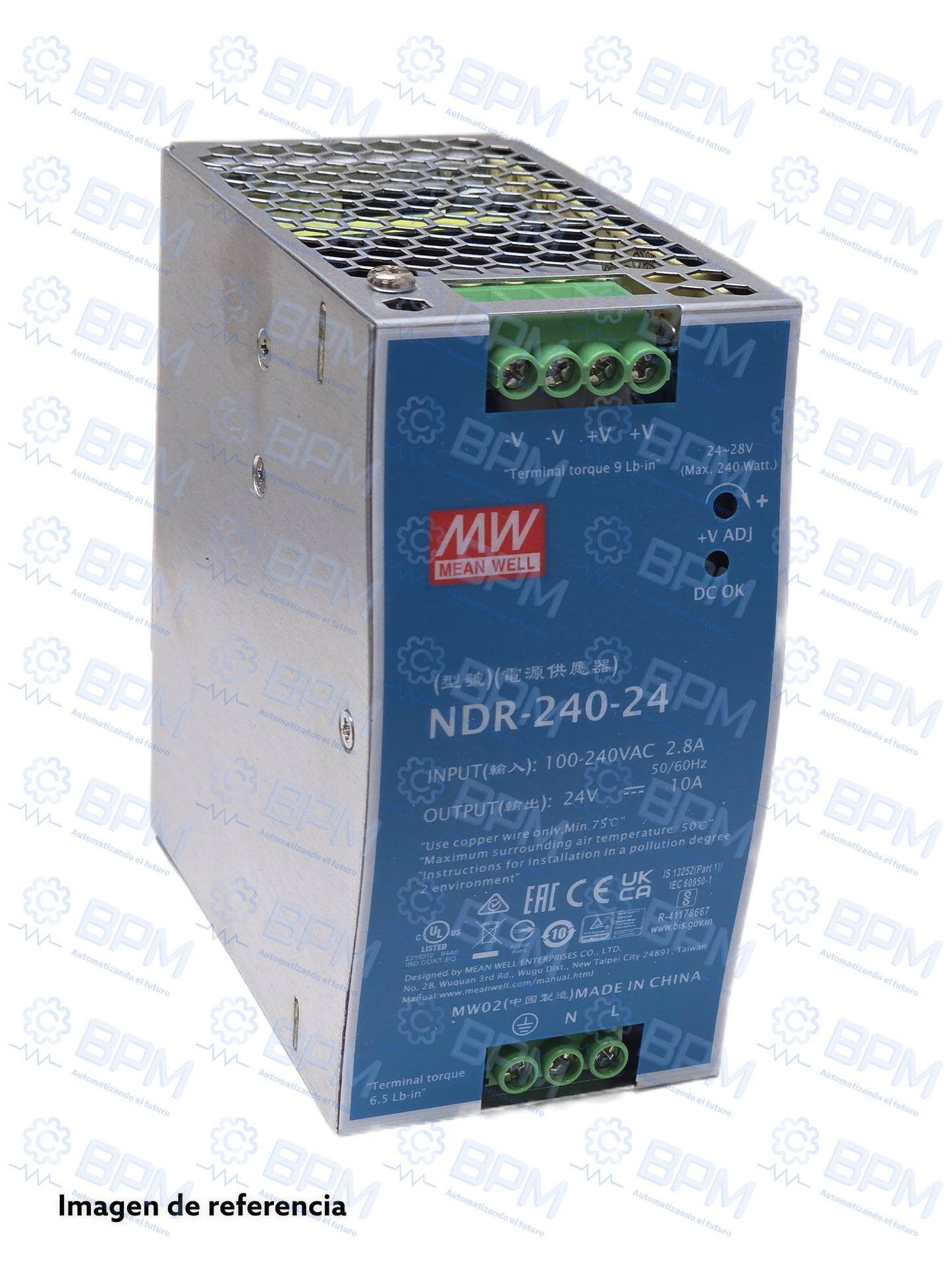 Fuente de poder NDR-240-24, 10 Amper