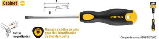 Desarmador plano 1/8 7"x4"