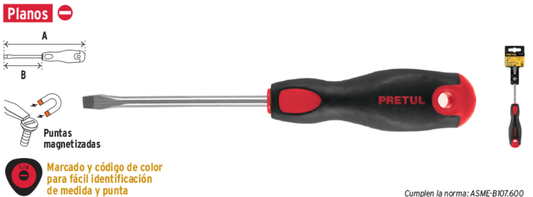 Desarmador plano 3/16, 9 7/8" x 6"