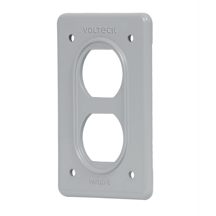Placa tipo FS, doble, de sobreponer, Volteck