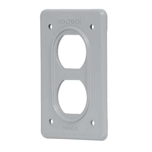 Placa tipo FS, doble, de sobreponer, Volteck