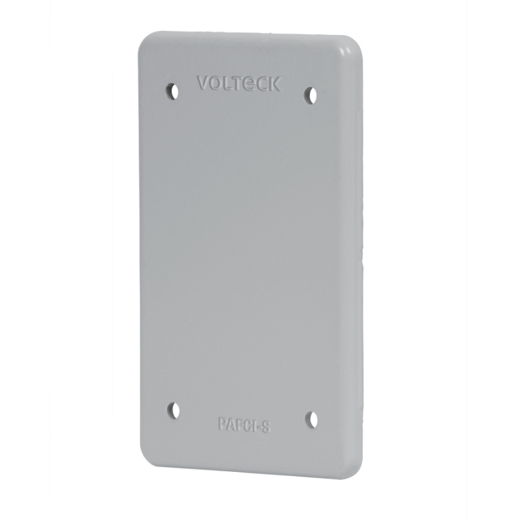 Placa tipo FS ciega, de sobreponer, Volteck