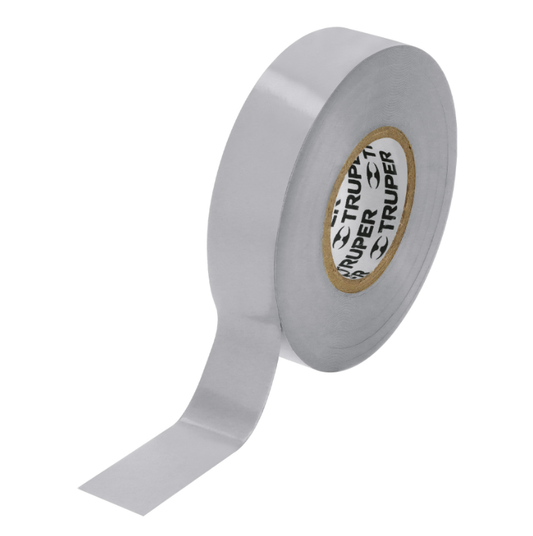 Cinta de aislar de 18 m x 19 mm, gris