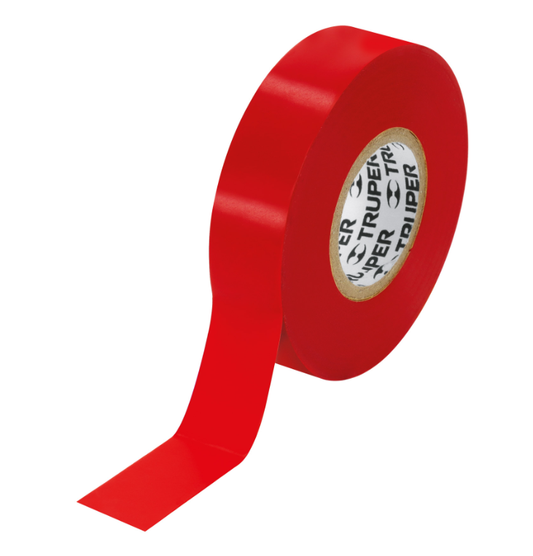 Cinta de aislar de 18 m x 19 mm, roja